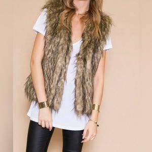 Faux fur vest